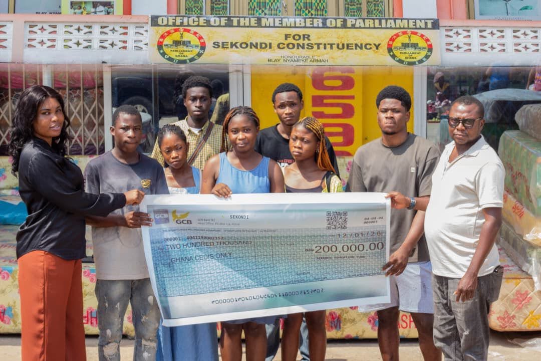 Sekondi Education Fund scholarship support presentation in Sekondi